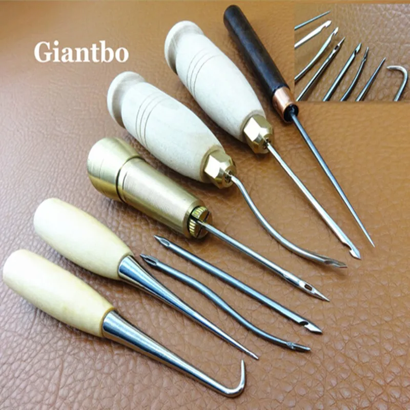 Lot of 6pcs Sewing Awl Tool Kit For Leathercraft sewing Heavy Canvas