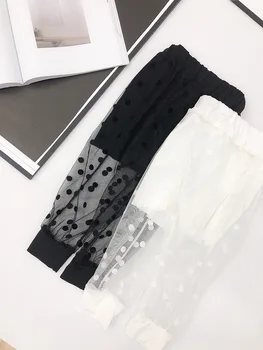 

1 2 3 4 Years Toddler Girls Pants Fashion Casual Fake Two Pieces Leggings for Girls Summer Mesh Stitching Girls Pants 2019 New