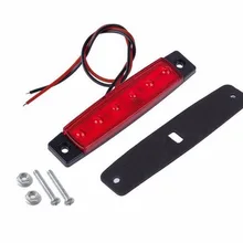 Ультра низкая цена 2pz с 6 светодиодами красного, белого и синего цвета оранжевый просвет автомобиль грузовик для автобуса, грузовика, прицепа боковой индикатор лампы 24 v, 12 v