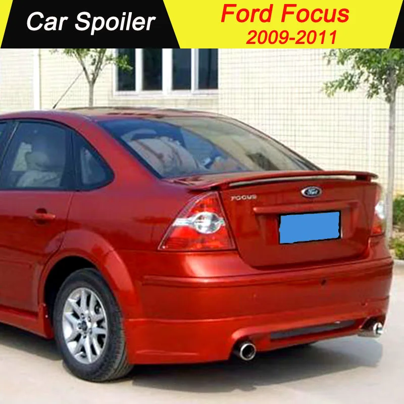 Для ford focus 2009 2010 2011 высокое качество АБС пластик украшение в виде хвостового крыла Спойлер для ford focus спойлер