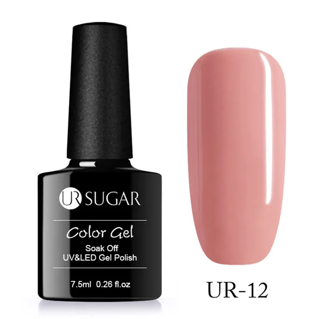UR сахар 7,5 мл генный цветной гель лак для ногтей Одноцветный гель лак личная гигиена Лаки полупостоянных Nail Art Гель УФ светодиодный - Цвет: UR-12