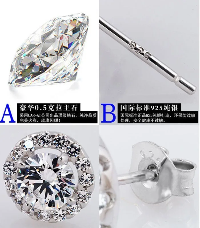 YANHUI, 925 пробы, серебряные свадебные Bijoux аксессуары, наборы, CZ, Диамант, Anillo воротник, Aretes, для невесты, для женщин, ювелирные изделия HS004