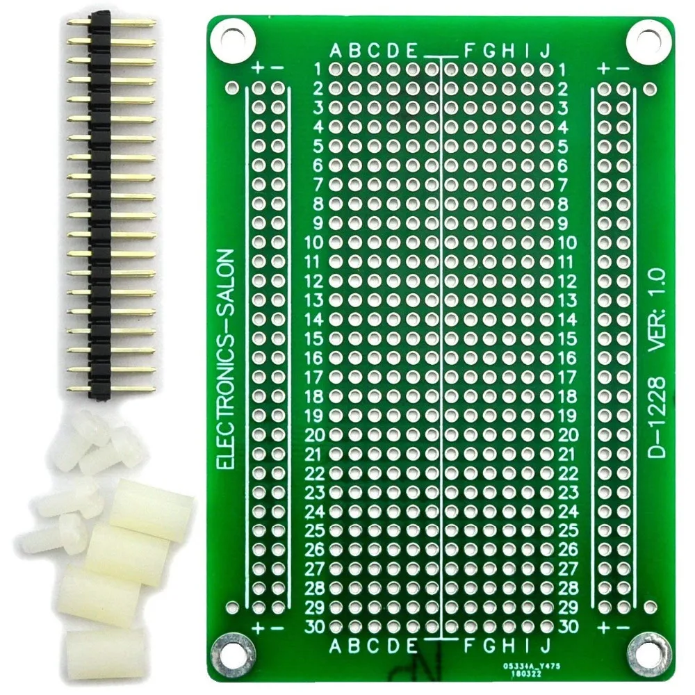 

Electronics-Salon Solderable Breadboard Proto Board PCB DIY Kit for Raspberry Pi 2/3 Model A B A+ B+ ZERO