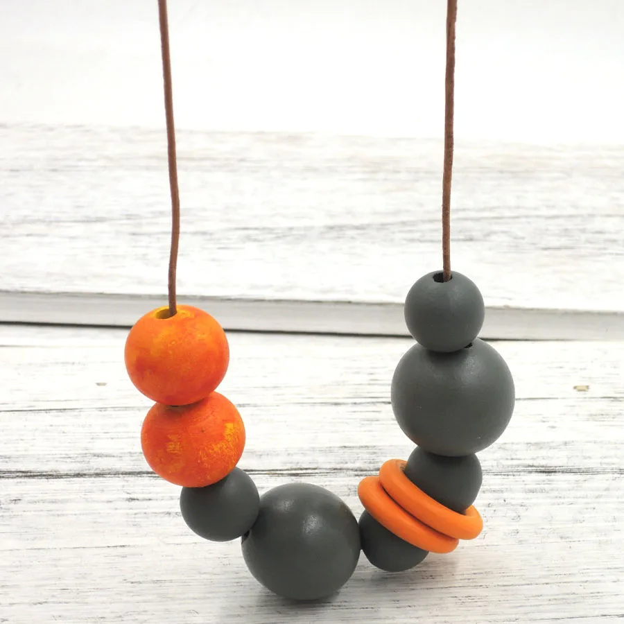 Necklace Jewelry Wood necklace charm 1pc Wood Beads Necklace Pendants