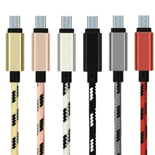 1 м 3FT из алюминиевого сплава usb кабель с нейлоновой оплеткой Кабель Micro-usb для зарядки и синхронизации данных для samsung s4 s6 s7 для sony
