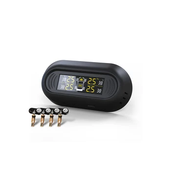 

Car Alarm Systems Security TPMS Tire Pressure Diagnostic Tool LCD Display Solar Tyre pressure Internal Sensor Monitoring System