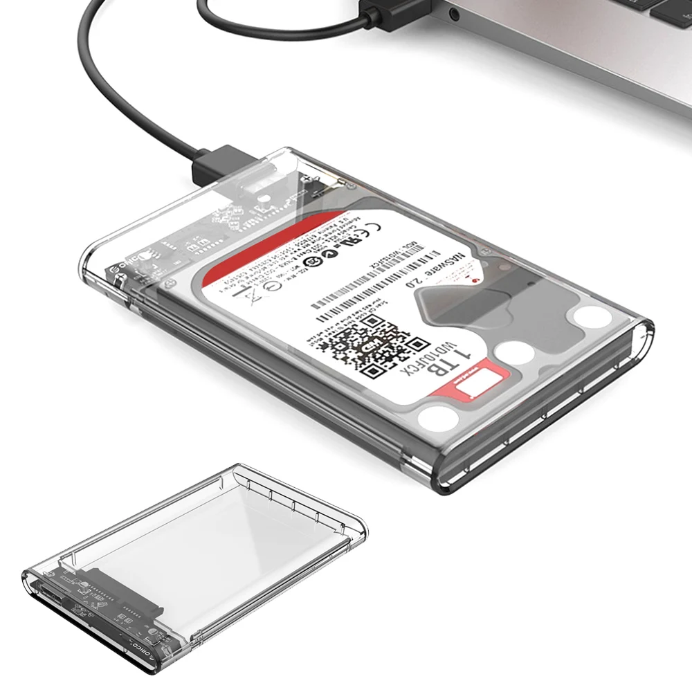 2019 прозрачный USB3.0 USB 3 0 внешний SATA HD HDD 2 5 дюйма жесткий диск корпус ящик для