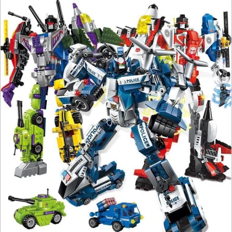 

Compatible with Legoings 7 In 1 Transformation Series Robot Vehicle Sport car DIY Building Blocks Kit Toys Kids Holiday gifts
