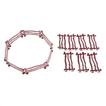 

14pcs Military Fence Rail Board Plastic Toy Railway Modeling Model Building Kit Soldier Army Men Accessories