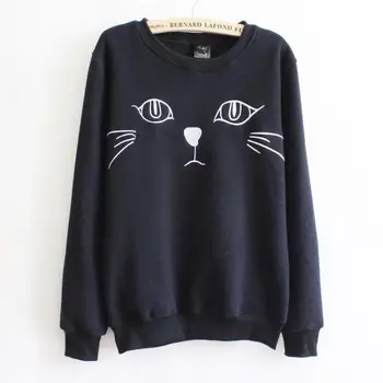 

uolunouba2018 autumn and winter new Korean women hoody sweatshirt sweet O-Neck lady Long sleeve pullover