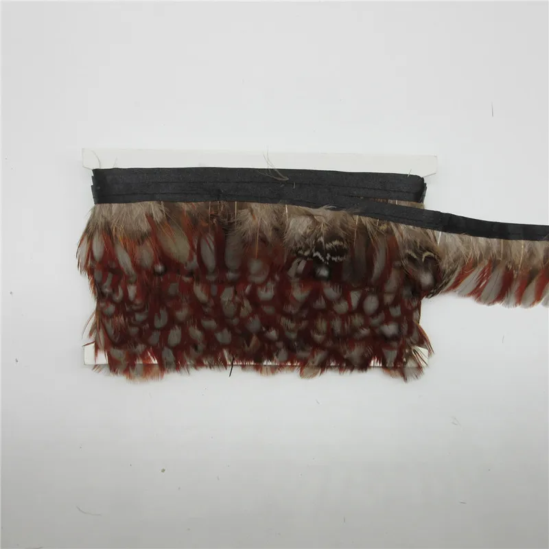 YOYUE натуральный перья фазана планки лента с бахромой отделка с атласной лентой Швейные ремесла костюмы декоративные Шлейфы