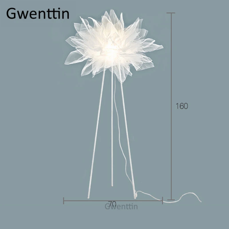 Скандинавский тканевый абажур, напольный светильник, современный светодиодный штатив, стоячий светильник, светильник s для гостиной, спальни, светильник