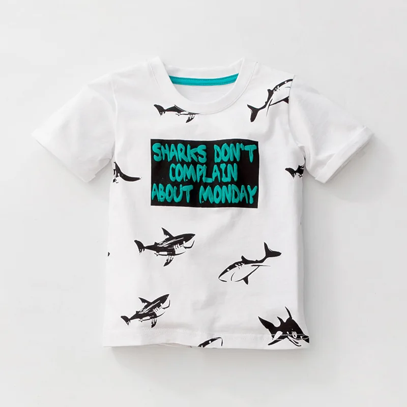Little maven 1-6Years Cartoon Shark Baby Kids Boys Short Sleeve T Shirt Cotton Summer Children Boys Girl's Garments Clothes HTB19fsGXrSYBuNjSspiq6xNzpXaE - Little maven 1-6Years Cartoon Shark Baby Kids Boys Short Sleeve T Shirt Cotton Summer Children Boys Girl's Garments Clothes