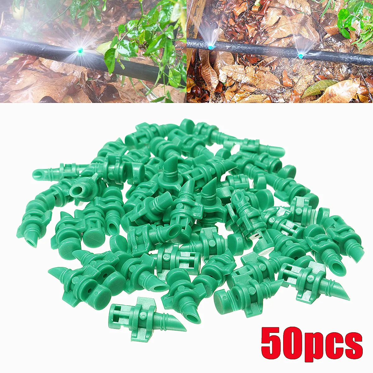 

50PCS Garden Sprinklers Set Patio Lawn Water Sprayer Misting Nozzles 180 Degree Micro Irrigation System Accessories Tools