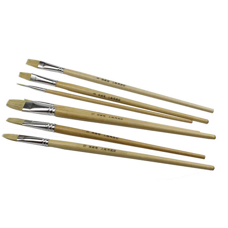 12 Pcs Set Oem Birch Batang Bulu Kuas Cat Akrilik Guas Rambut Kuas Cat Minyak Seniman Watetcolor Industri Pena Kuas Oil Paint Brush Paint Brushbrushes Artist Aliexpress