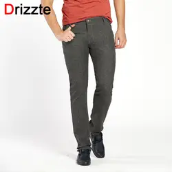 Drizzte Мужская мода Slim Fit отшлифовать Чино Брюки Мотобрюки цвет: черный, синий серый 3 цвета Повседневные штаны для мужчин Размеры 28 до 38 40