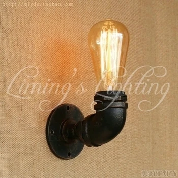 

Loft Style Iron Water Pipe Lamp Edison Wall Sconce RH Retro Wall Light Fixtures For Home Vintage Industrial Lighting