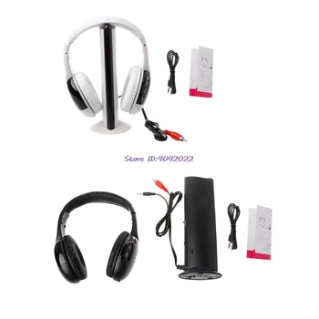 

New 5 in 1 Hi-Fi Wireless Headset Headphone Earphone for TV DVD MP3 PC
