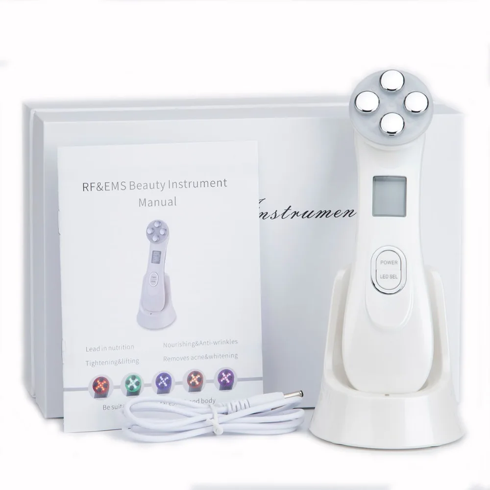 

MezoRoller 5in1 RF&EMS Radio Mesotherapy Electroporation Face Beauty Pen Radio Frequency LED Photon Face Skin Rejuvenation