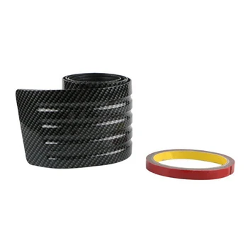 

104*7.5cm Car Bumper Guard Door Rubber Molding Sticker Car Carbon Fiber Trunk Mat Bumper Protector Guard Anti-Collision Strip