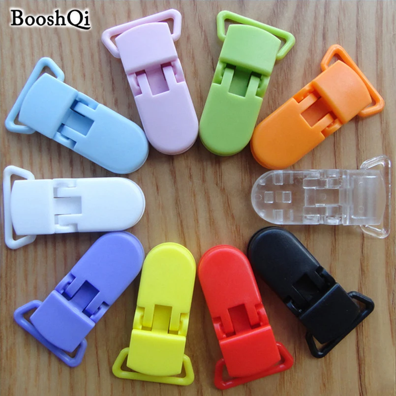 

5pcs Plastic Clip for DIY SiliconeTeether Pacifier Chain Chain 20mm Baby Pacifier Clips Suspender Clip Kids Dummy Soother Holder