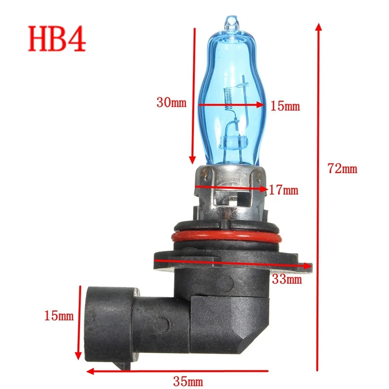 2 шт. H1/H3/H4/H7/H8/H11/HB3/HB4 6000K 12V 100W Белый вождение автомобиля, HOD, ксенон лампочка лампа светильник головной светильник автомобильные галогенные светильник