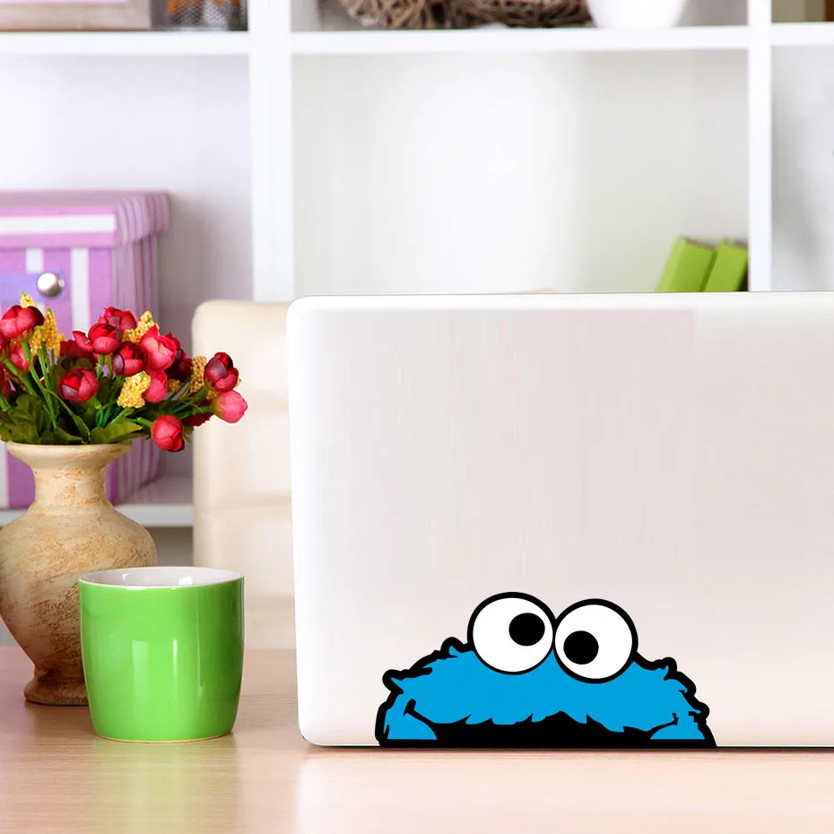 Peeping Cookie Monster полноцветная виниловая наклейка на стену цветная художественная