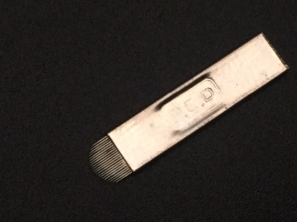 50 шт. PCD 21pin иглы u-образный постоянный макияж микроблейдинг бровей татуировки ручное лезвие ручка машина