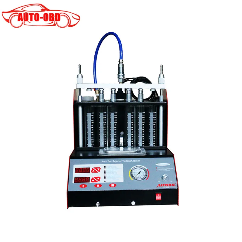 Newest CT200 6 4 cylinder Car Motorcycle Auto Ultrasonic Injector Cleaning Tester machine 220 110V Better