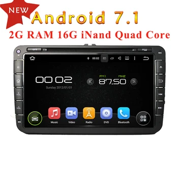 

WANUSUAL 8" Quad Core 16G 2G RAM Android 7.1 GPS Navigation for VW Universal Car Multimedia Player with BT WIFI Maps 1024*600