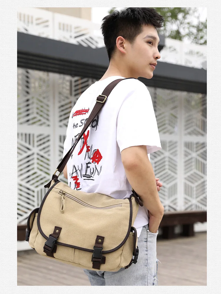 Мужская сумка, Холщовая Сумка на плечо, сумка-мессенджер, Мужская модная сумка, Повседневная сумка в Корейском стиле для ноутбука, сумка для отдыха