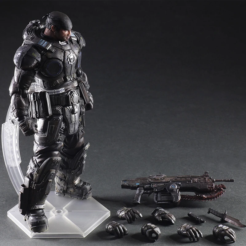 27cm Play Arts Kai PA Marcus Fenix Game Gears of War 3 War Machine