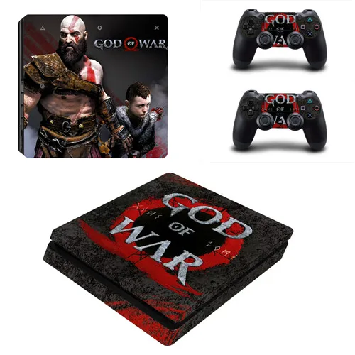 God of War 4 PS4 тонкая кожа Наклейка виниловая для sony Playstation 4 консоль и 2 контроллера PS4 тонкая кожа Наклейка - Цвет: YSP4S-2180