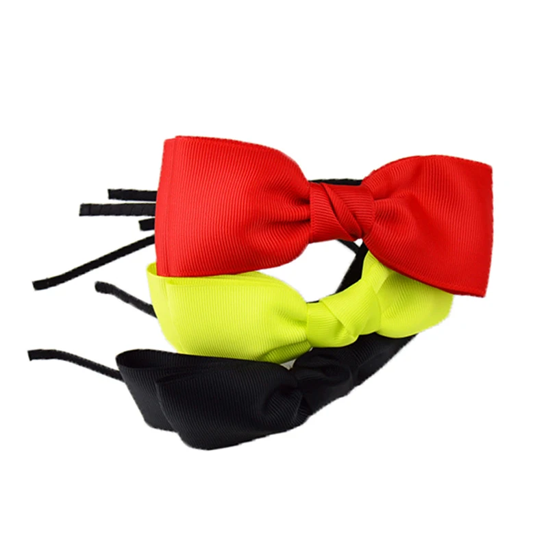 Women Cute Hairband Ribbon Double Big Bows Hair Band Elegant Hair Bands