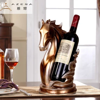 

Nordic creative resin horse head red wine holders Wine cabinet home decor crafts room decoration objects living room ornaments