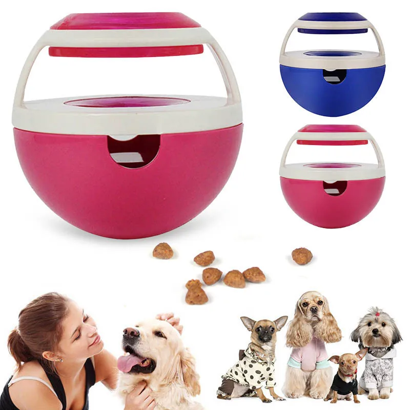 

Pet Toy Dog Toys for Small Dogs Feeding Ball Dog Chew Play Toy Pet Food Ball Tumbler Drain Educational Toy Silicone Material XNC
