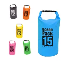 ПВХ Водонепроницаемый сухой мешок океан пакет плавание тренажерный зал бассейн каноэ плавающий гребля Каякинг Кемпинг Tenting 15L Прямая поставка#0421