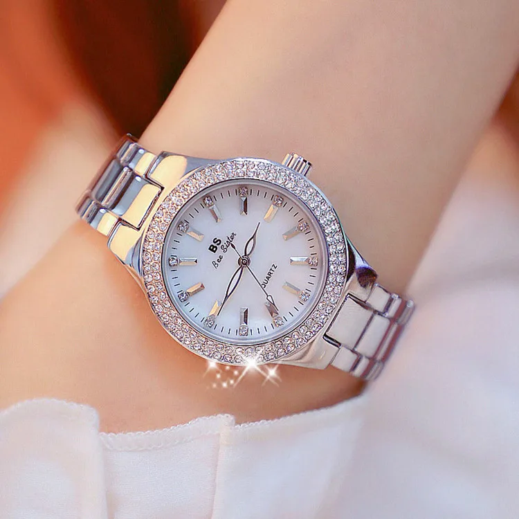 Reloj mujer, модные золотые женские часы, брендовые роскошные женские часы, водонепроницаемые часы из нержавеющей стали, нарядные часы relogios femininos - Цвет: silver