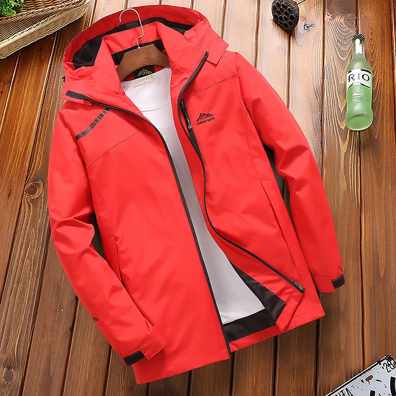 Zogaa, мужская повседневная водонепроницаемая куртка, весна-осень, туристическая ветровка, куртка-бомбер, Мужской плащ, ветрозащитное пальто с капюшоном