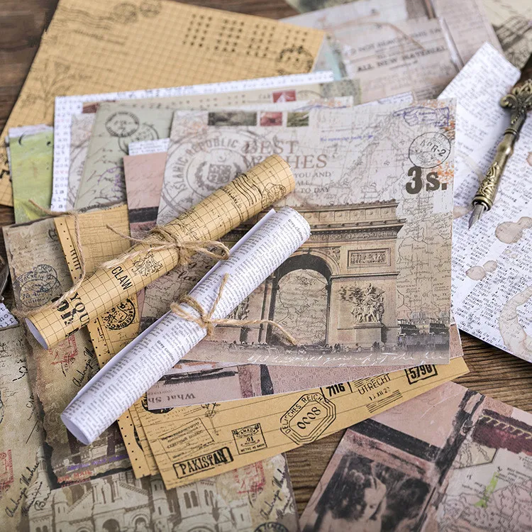Creative Vintage Diary Stickers Decorative Stationery Stickers Retro Christmas Scrapbooking DIY Diary Sticker Paper