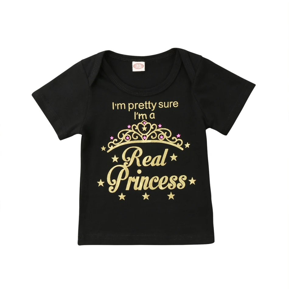 Princess Baby Girl T shirt Fashion Cute Newborn Infant Baby Girls