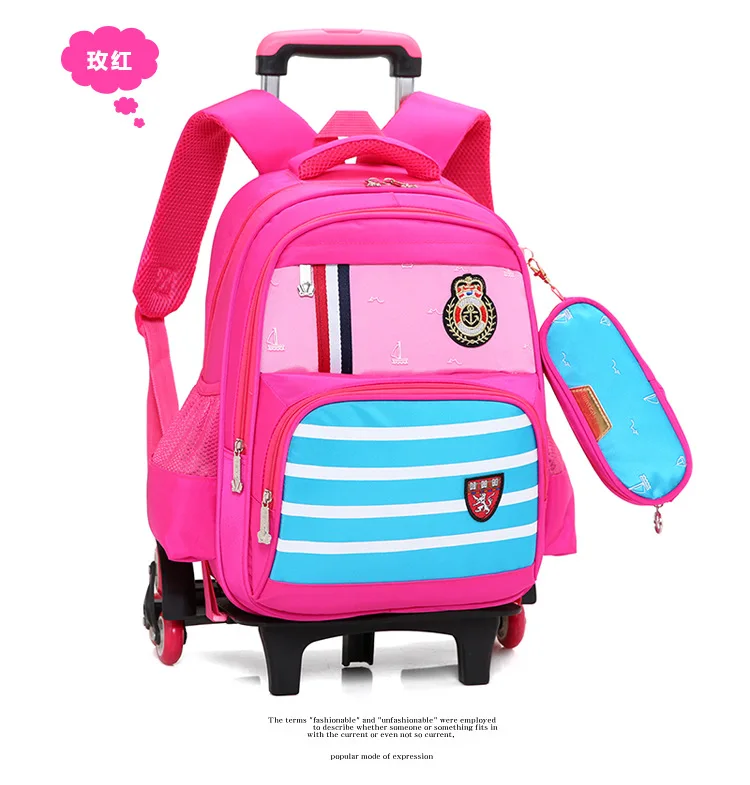 Дети рюкзак для тележки школьные ранцы для девочек колесных мешок студентов съемный нейлон ортопедические рюкзаки подростковый Mochila