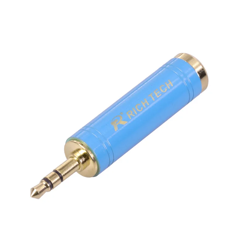 50pcs 3poles Stereo Jack 3 5mm 1 8 Male to 6 35mm 1 4 Female Audio Converter For Headphone Microphone