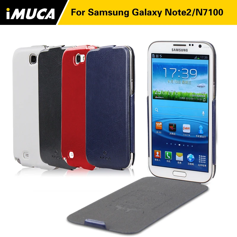 High Quality Flip PU Leather Case For Samsung galaxy note 2 N7100 Cover for Samsung Note 2