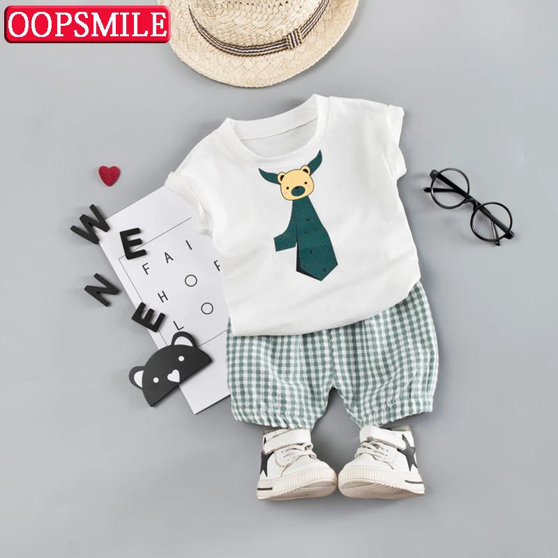 

2019 Summer Baby Boys Clothing Sets Style Lapel Shirt Shorts Infant Clothes Suits Gentleman Kids Children Costume