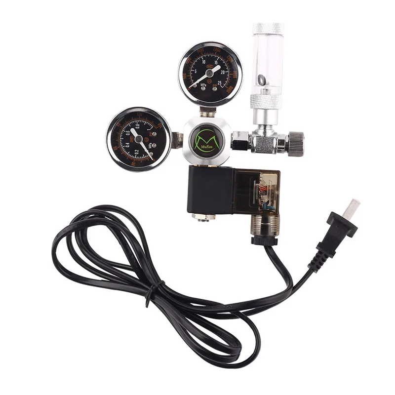 Aquarium CO2 Regulator W21.8 G5 8 220V Magnetic Solenoid Check Valve Aquarium Bubble Counter Fish Tank Tool CO2 Control 14