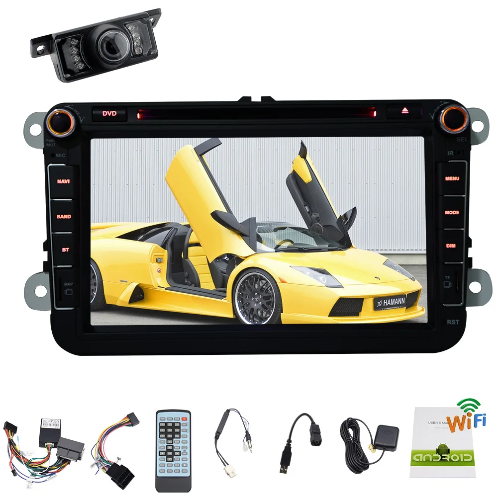 Android 5.1 Touch Screen Auto Sub Map EQ Radio FM WiFi Car DVD SD