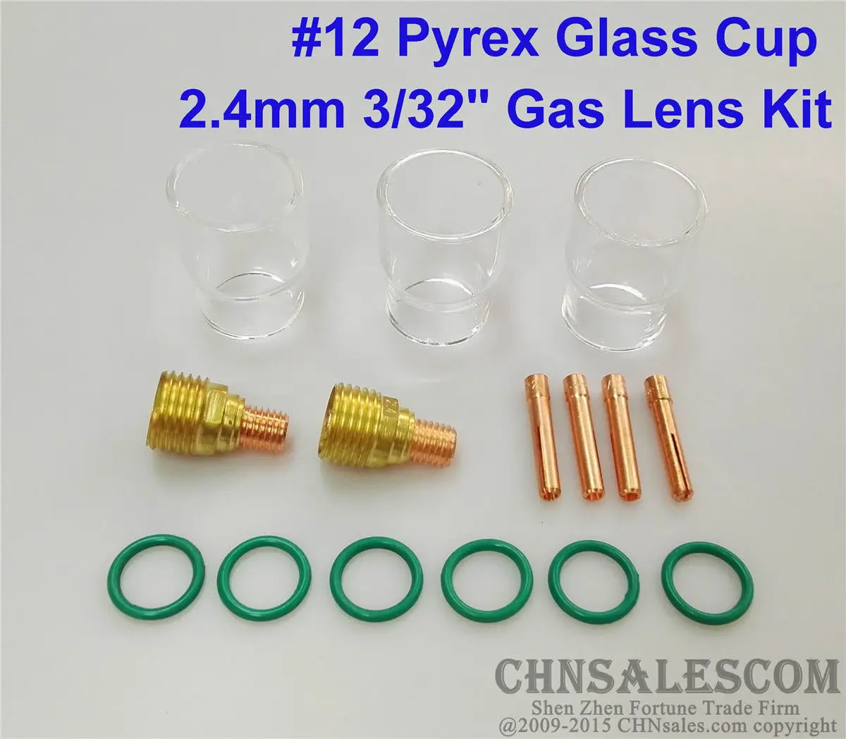 CHNSALESCOM 15 шт TIG сварочный факел газовый объектив #12 Pyrex Набор чашек для WP 9/20/25 серии