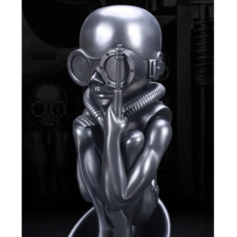 Холодное литье алюминия Ver Alien queen H. R. Giger Colophony ремесла скульптура настольное украшение G1489