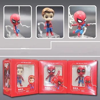 

Spiderman Homecoming Action Figure Spider-Man Peter Benjamin Parker Q Version PVC Collectible Model Toys for Boys 3pcs/set